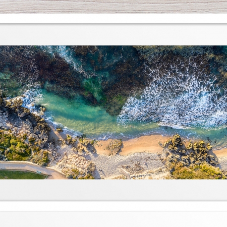 103 - Jason Mazur - 'Hamersley Pool, North Beach' White Frame
