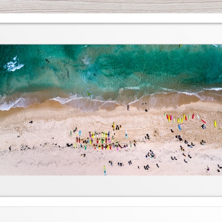 112 - Jason Mazur - 'Trigg Beach Surf Carnival' White Frame