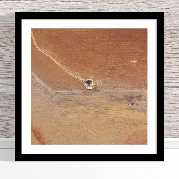 Chris Saunders - 'Aerial Outback 013' Black Frame