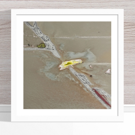 Chris Saunders - 'Aerial Salt 002' White Frame