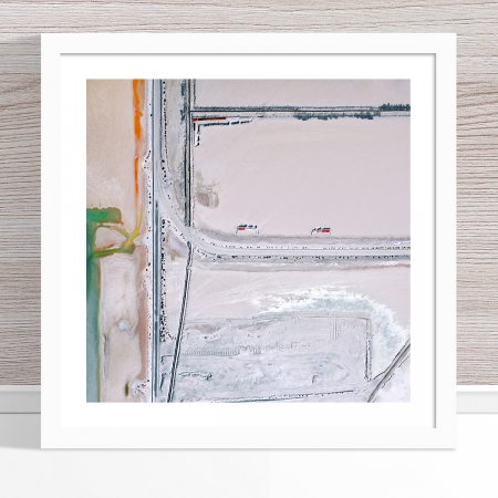 Chris Saunders - 'Aerial Salt 035' White Frame