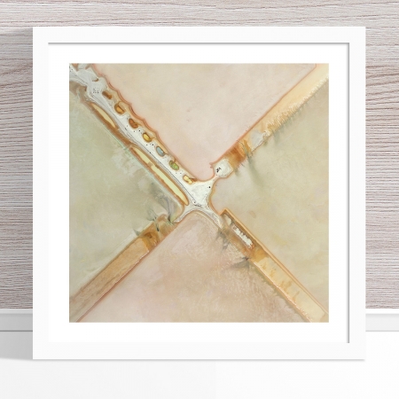 Chris Saunders - 'Aerial Salt 036' White Frame