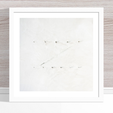 Chris Saunders - 'Aerial Salt 050' White Frame
