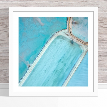 Chris Saunders - 'Aerial Salt 061' White Frame