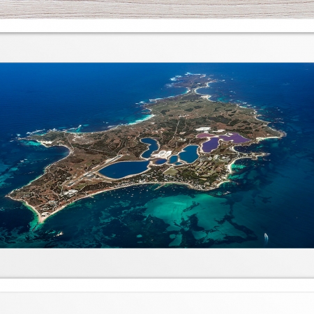 Jason Mazur - 'Rottnest Island From Above - 003' White Frame