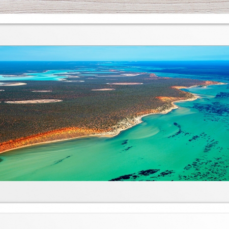 008 - Jason Mazur - 'Shark Bay Coastline' White Frame