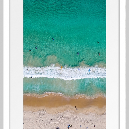 Jason Mazur - 'Contacio Beach, Scarborough 0698' White Frame